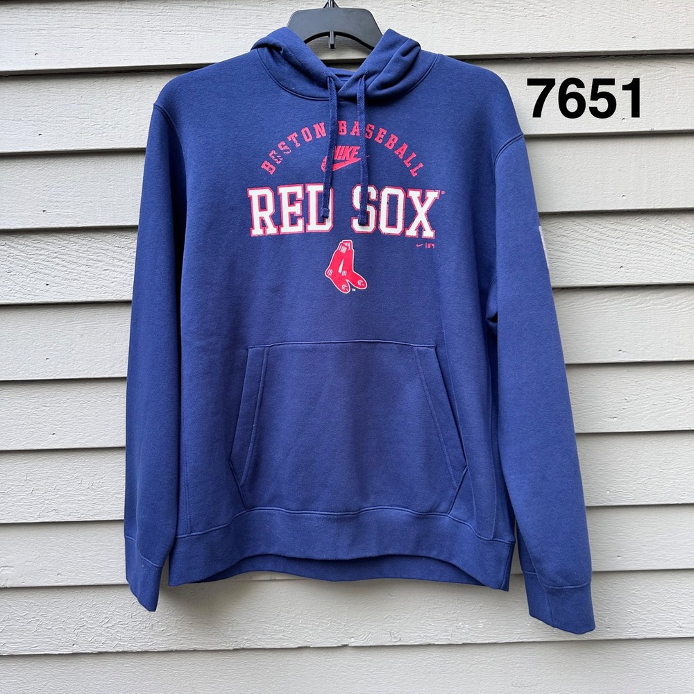 Nike Boston Red Sox MLB Navy Blue Pullover Hoodie Mens XL Fleece Sweatshirt